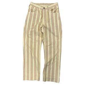 70s Vintage Levi’s Sta-Prest Tan Striped Slacks Pants Women’s Sz 26w
